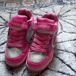 Heelys Kids Pink and Silver Glitter Sneakers